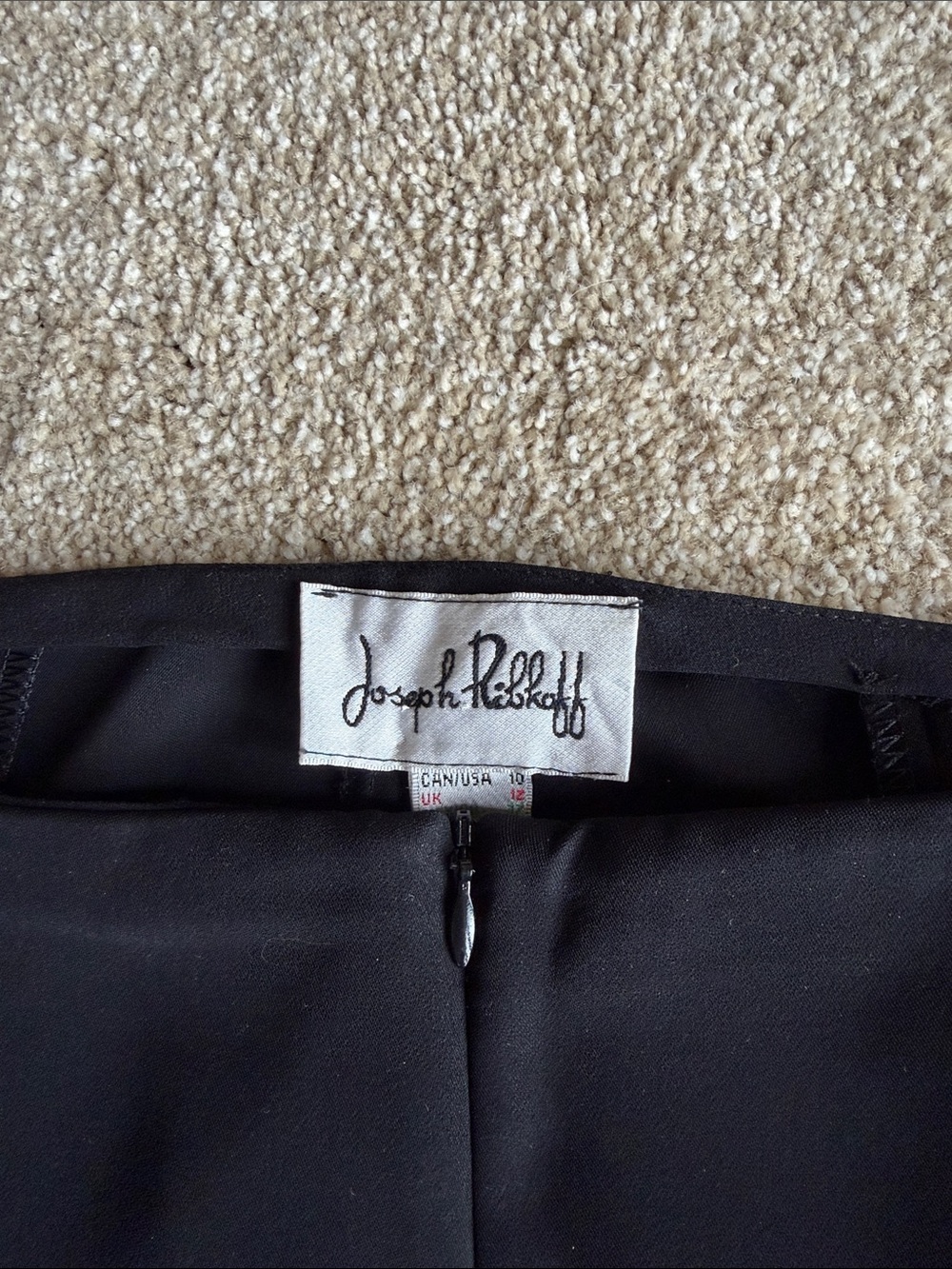 Joseph Ribkoff Black Zip Pant